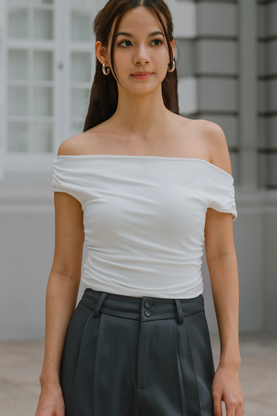 Brooklyn Off-Shoulder Top (White)