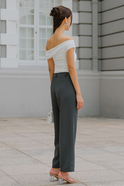 Luxe Line Tailored Pants (Grey)