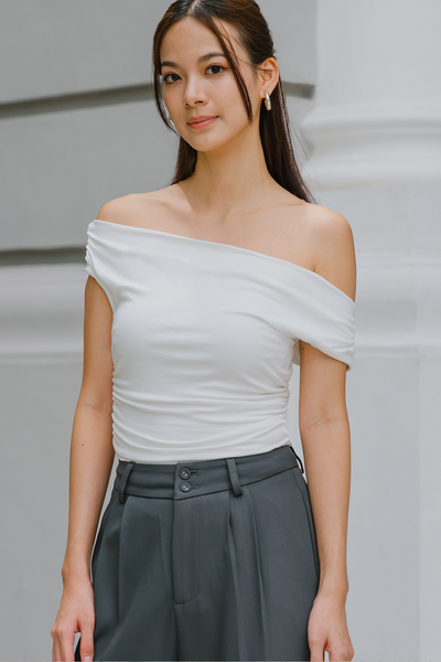 Brooklyn Off-Shoulder Top (White)