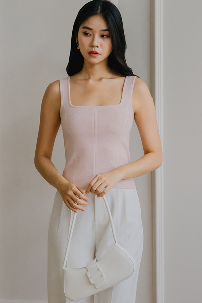 Madelyn Knit Top  (Dusty Pink)