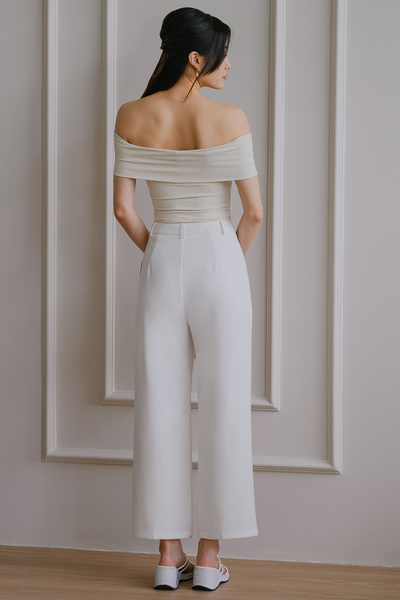 Luxe Line Tailored Pants (White)