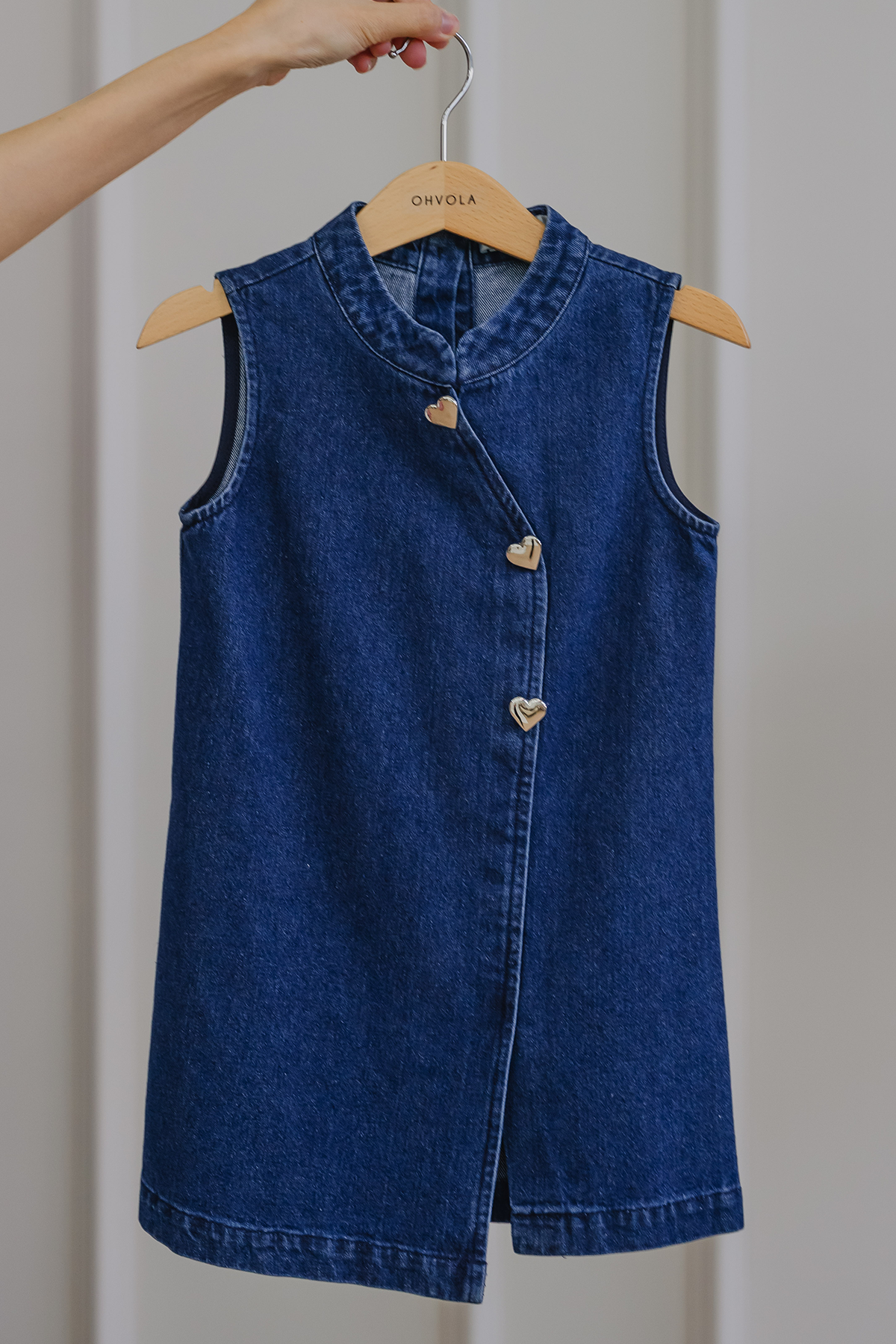 Preorder* Mini Denim Charm Dress