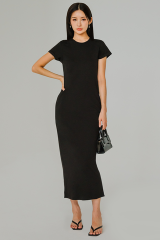 Easy Breezy Cotton Dress (Black)