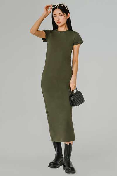 Easy Breezy Cotton Dress (Olive)