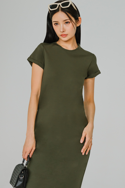 Easy Breezy Cotton Dress (Olive)