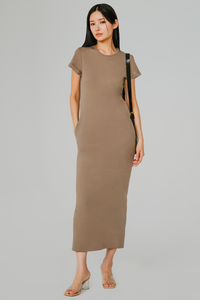 Easy Breezy Cotton Dress (Brown)