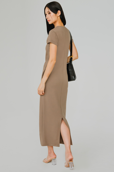 Easy Breezy Cotton Dress (Brown)