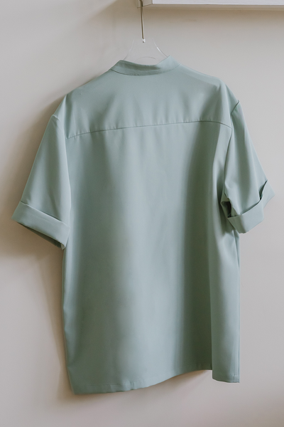 Ming Mandarin Collar Shirt (Jade)