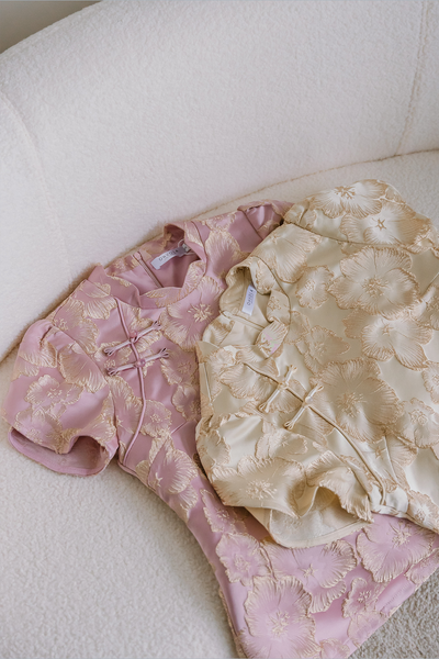 Brocade Peony Top (Pink)