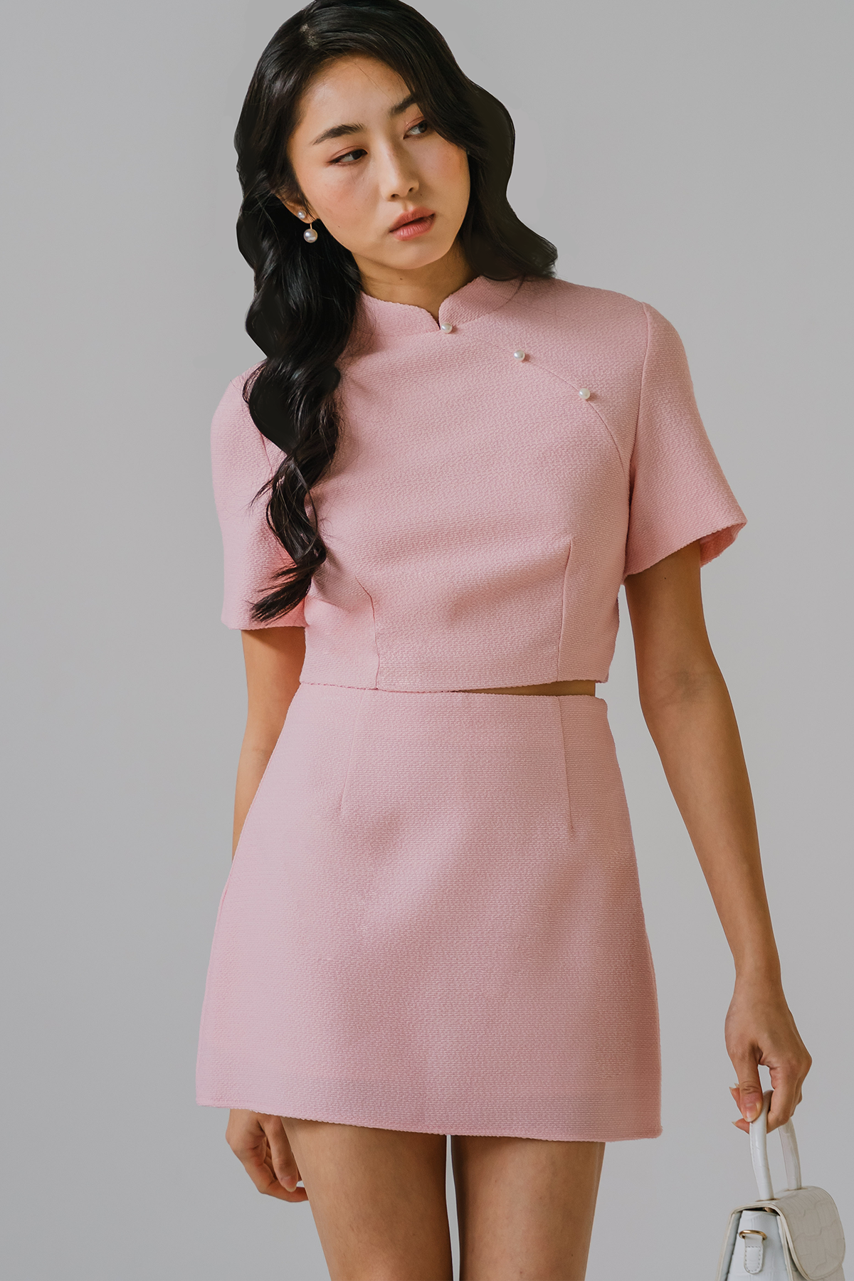 Perla Tweed Skort (Pink)