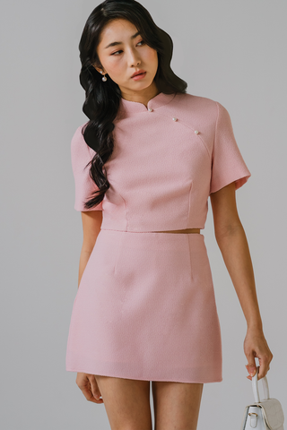 Perla Tweed Skort (Pink)