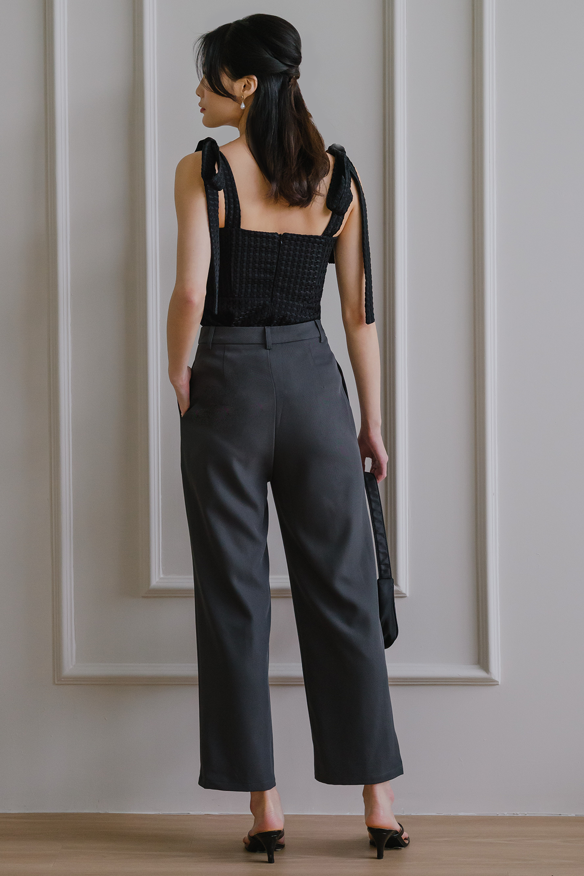 Luxe Line Tailored Pants (Grey)