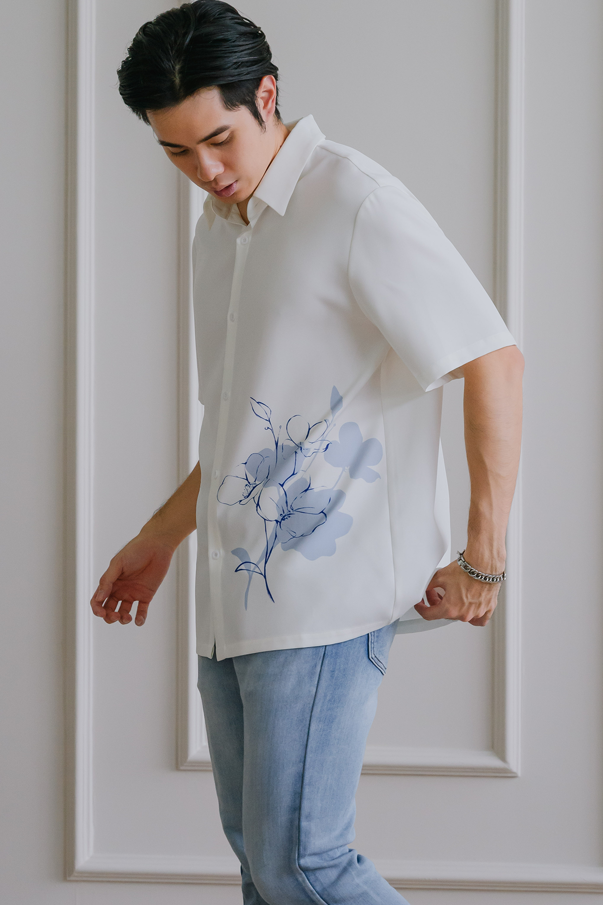 Restock* Vivid Bloom Shirt (Porcelain)