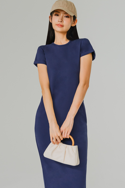 Easy Breezy Cotton Dress (Navy)