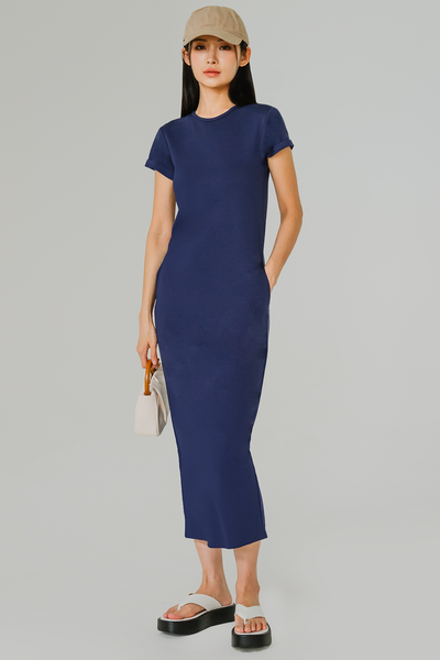 Easy Breezy Cotton Dress (Navy)