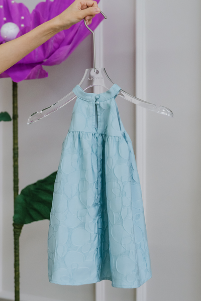 Mini Blossom Halter Dress (Tiffany Blue)