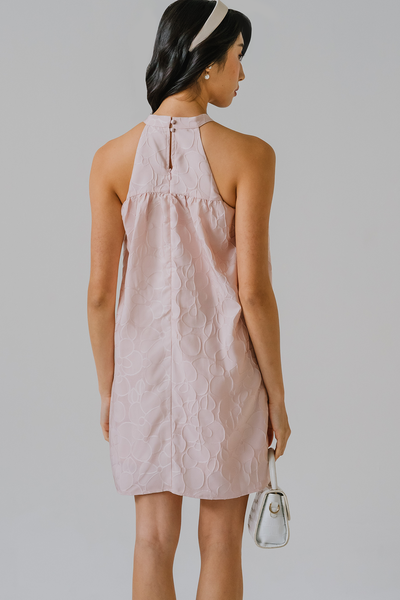 Restock* Blossom Halter Romper Dress (Pale Pink)