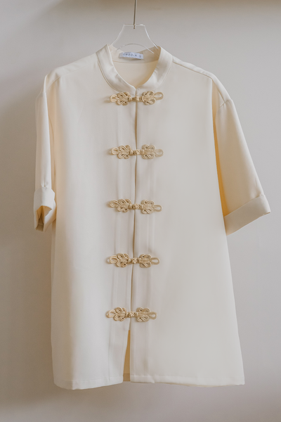 Ming Mandarin Collar Shirt (Gold)