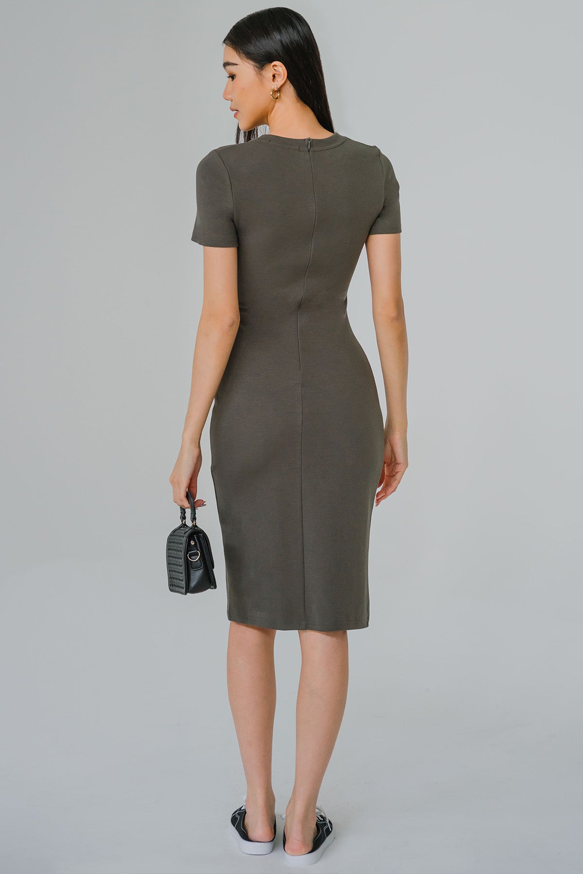 Round The Clock Midi Dress (Dark Grey)