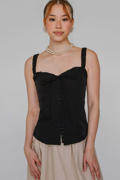 Serendipity Padded Bustier Top (Black)