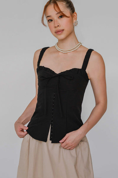 Serendipity Padded Bustier Top (Black)