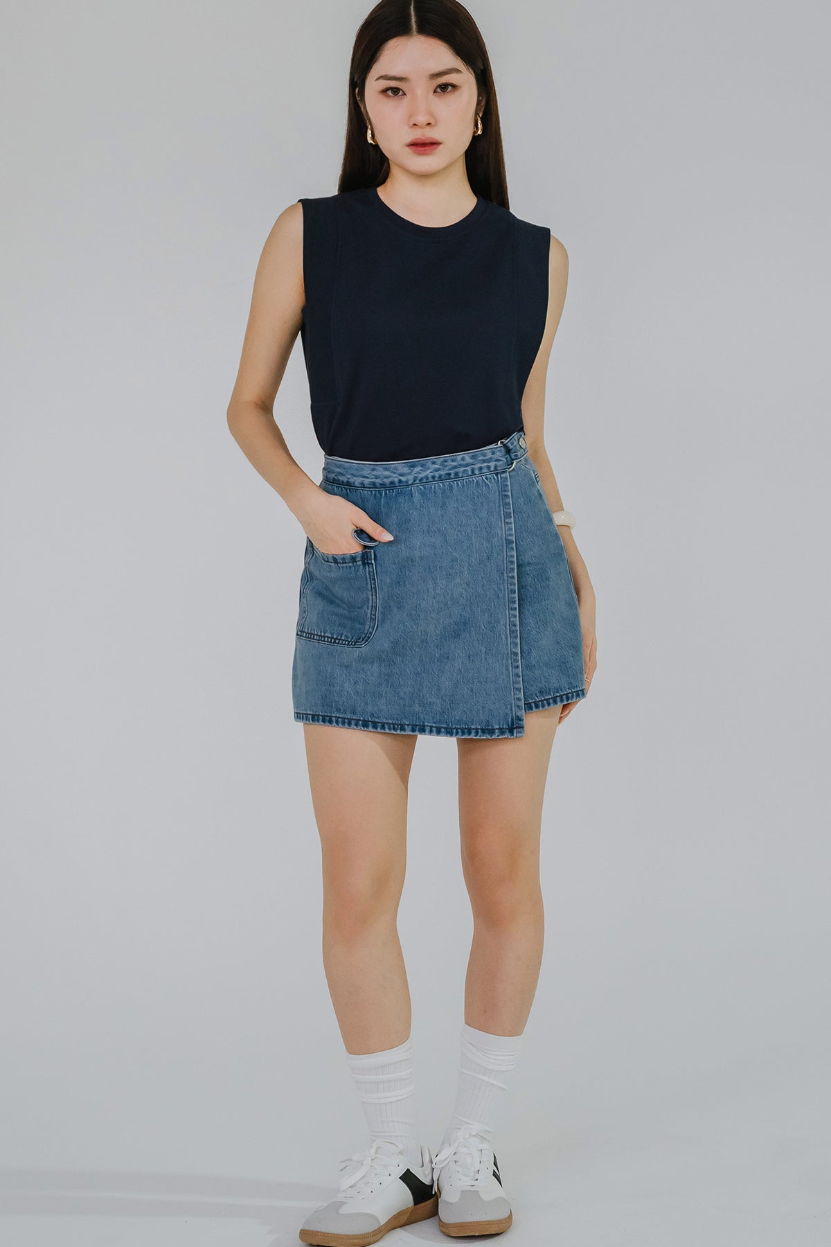 Taylor Denim Skort (Blue)