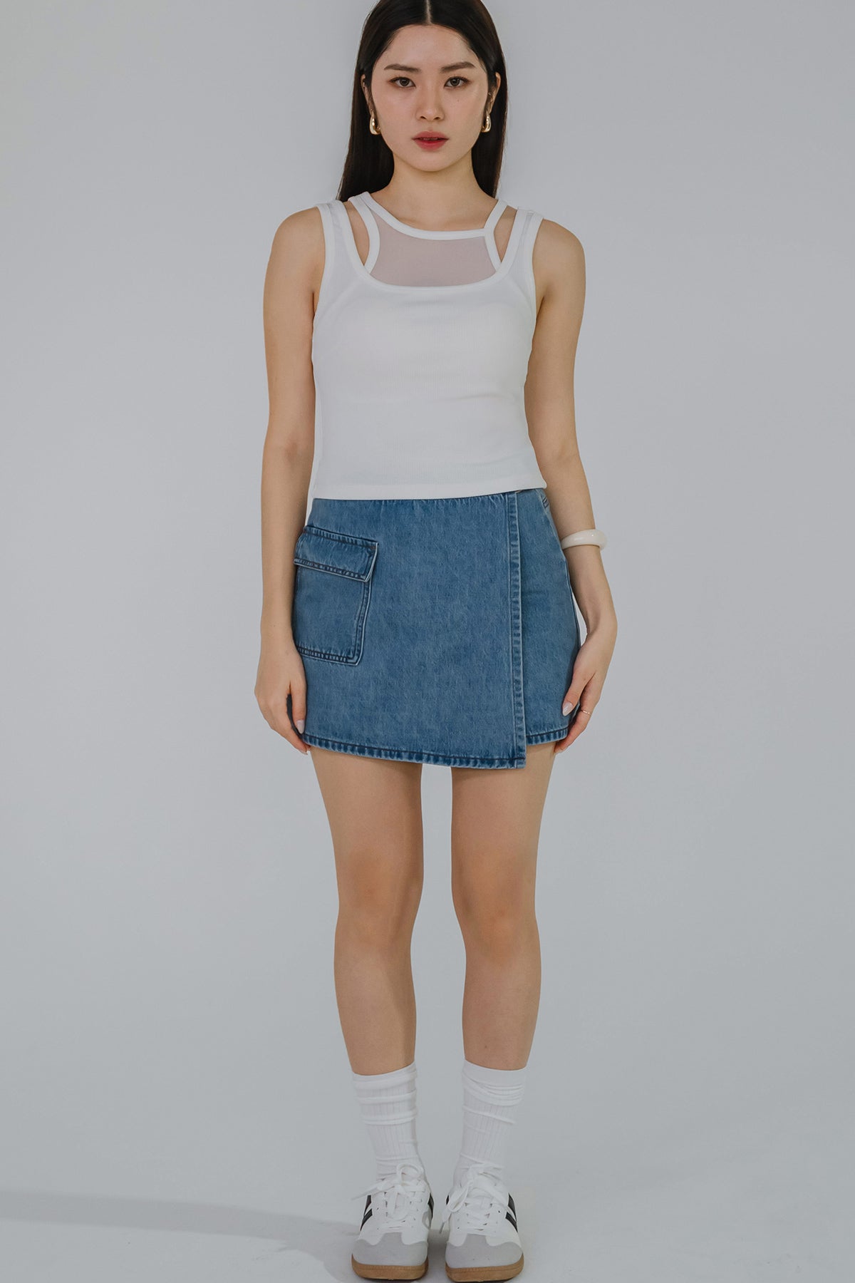 Taylor Denim Skort (Blue)