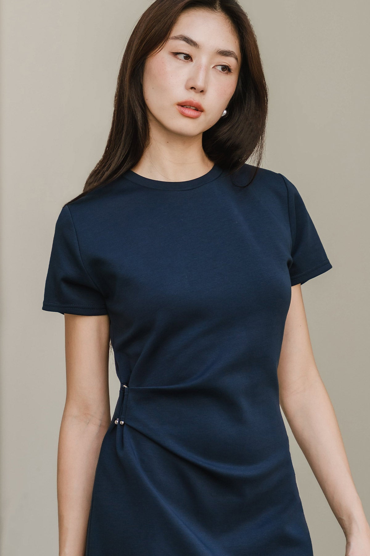Eleanor Cotton Dress (Navy)