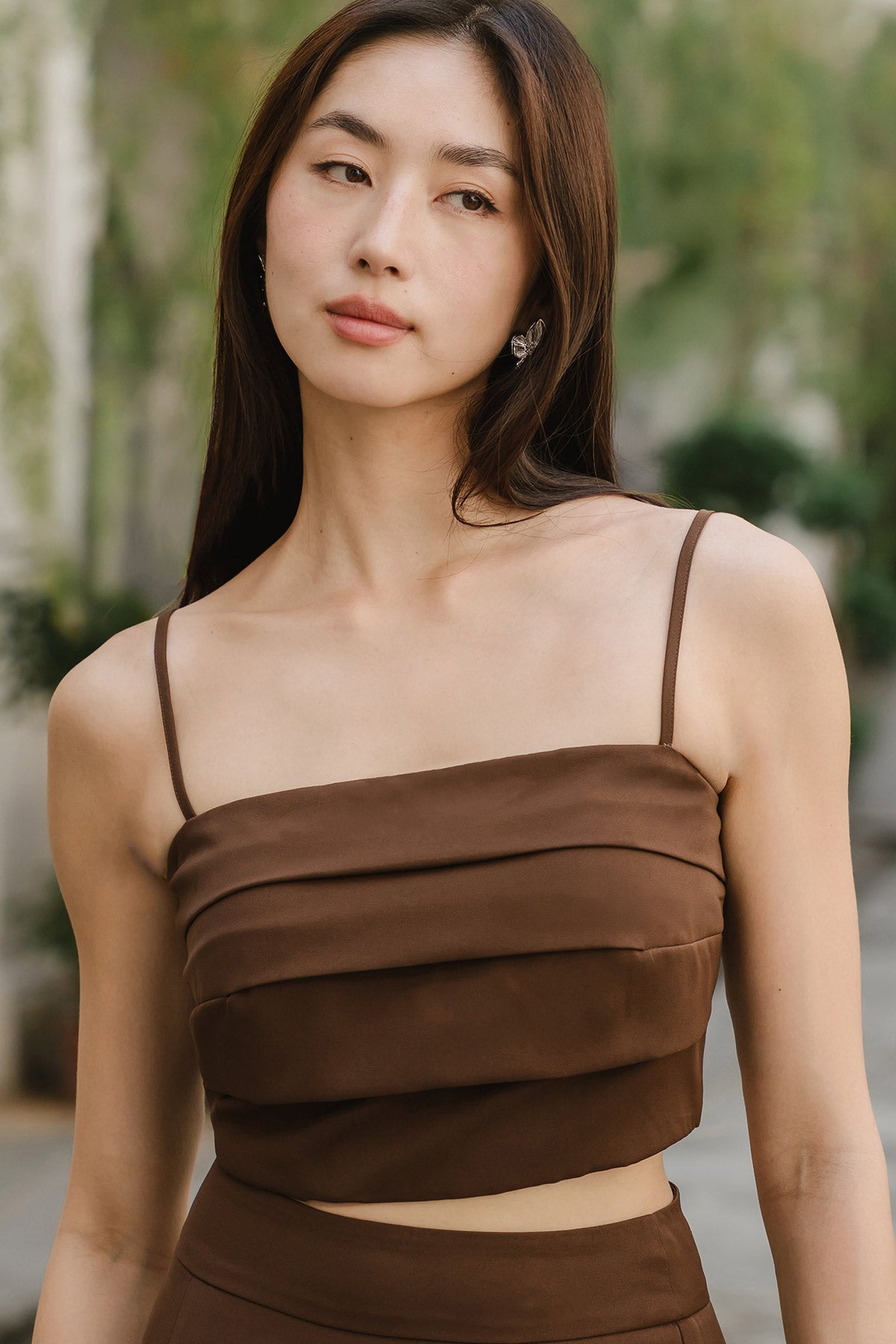 To The Shoreline Padded Top (Brown)