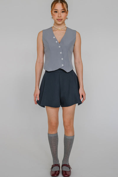 Frankie Flare Shorts (Gunmetal)