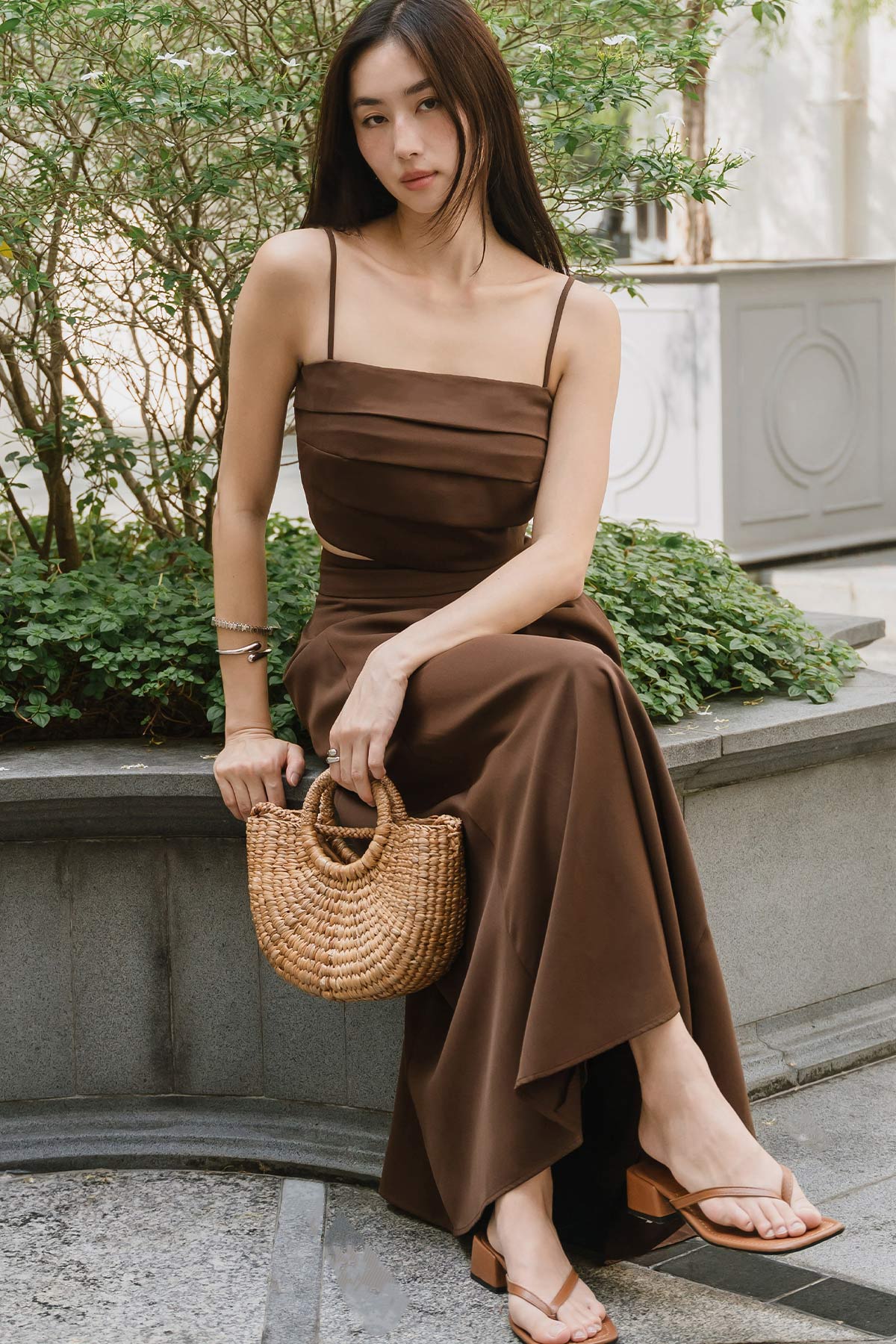 To The Shoreline Padded Top (Brown)