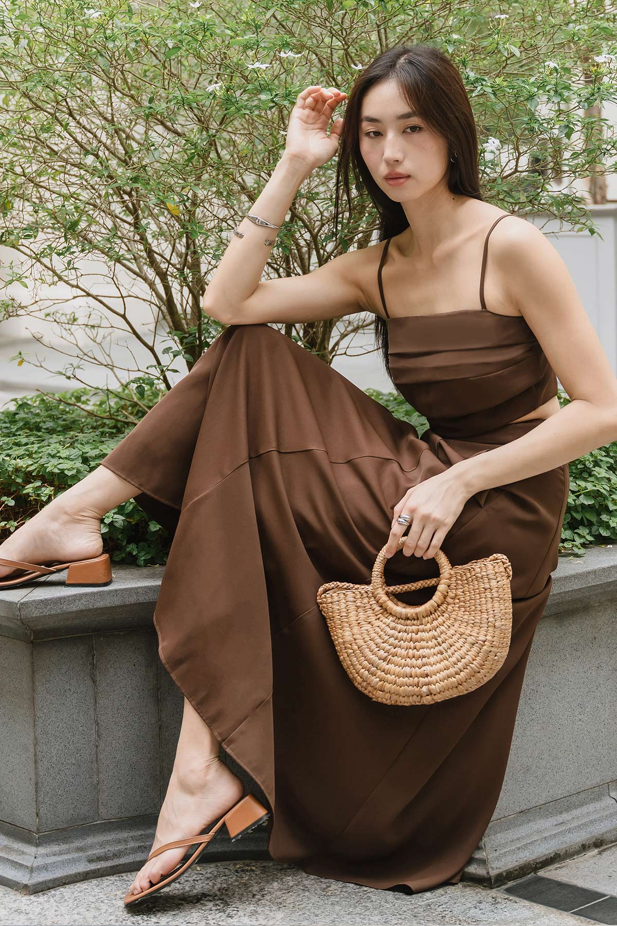 To The Shoreline Padded Top (Brown)