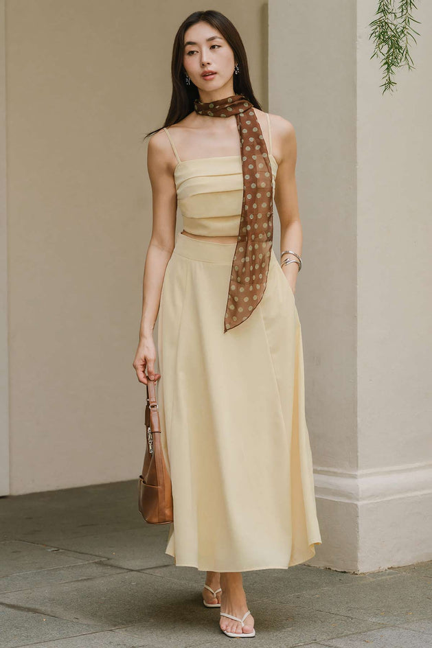 To The Shoreline Pocket Skirt (Yellow)