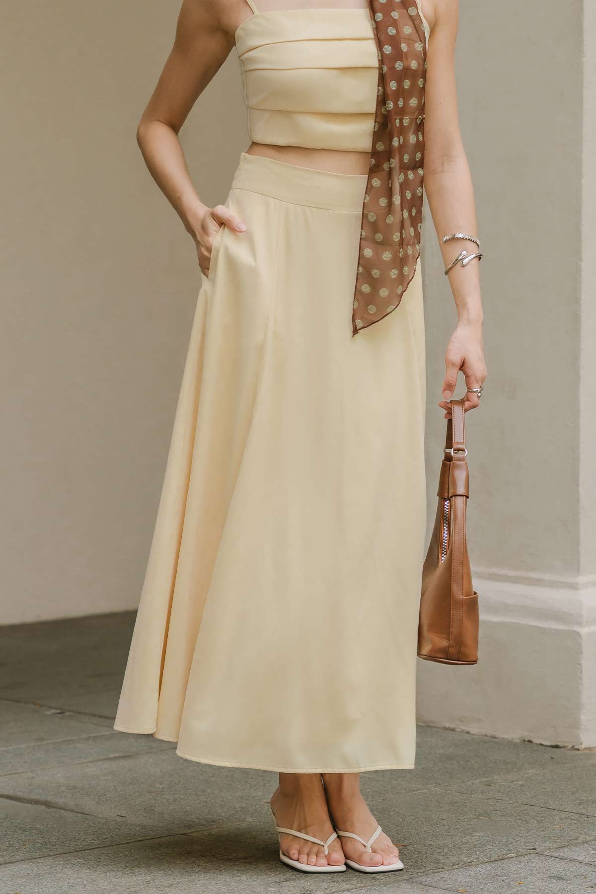 To The Shoreline Pocket Skirt (Yellow)