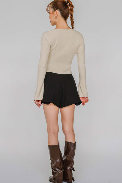 Aeris Dual-Zipper Top (Ivory)