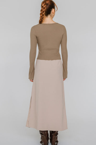 Aeris Dual-Zipper Top (Coffee)