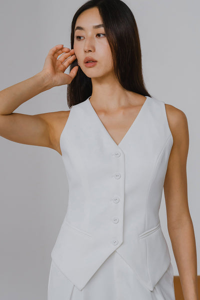 Beverly Vest Top (White)
