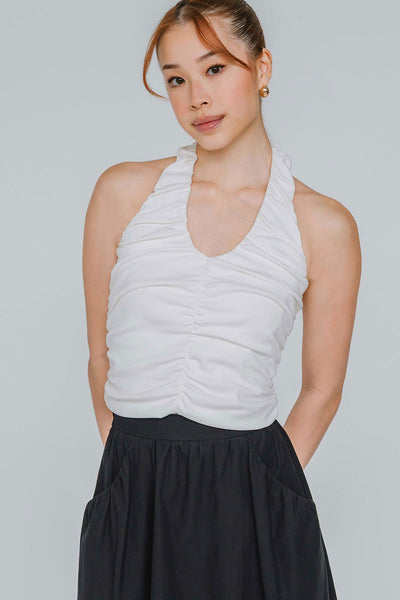 Sohee Padded Halter Top (White)