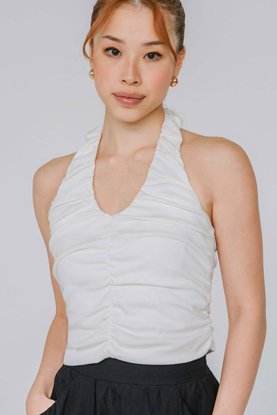 Sohee Padded Halter Top (White)