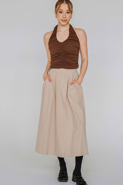 Sohee Padded Halter Top (Espresso)