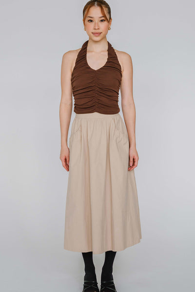 Sohee Padded Halter Top (Espresso)