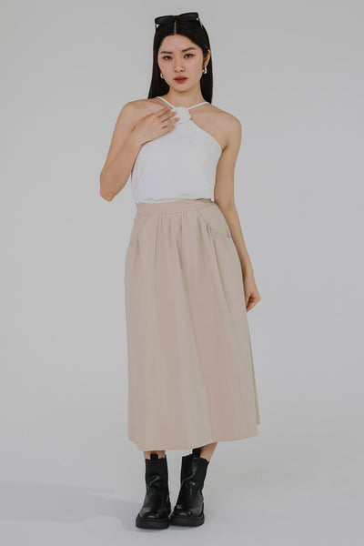 Melrose Padded Halter Top (White)