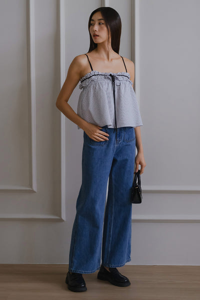 Agnes Padded Tie Top (White)