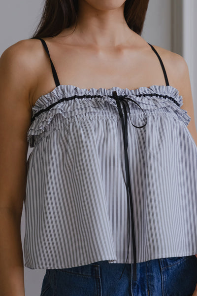 Agnes Padded Tie Top (White)