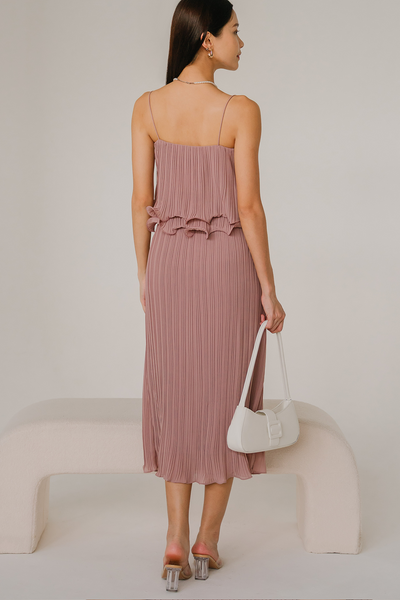 Bloomfold Pleat Skirt (Dusty Pink)