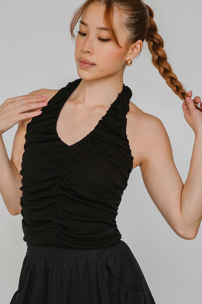 Sohee Padded Halter Top (Black)