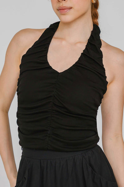 Sohee Padded Halter Top (Black)