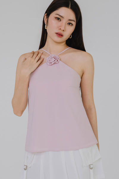 Melrose Padded Halter Top (Pink)