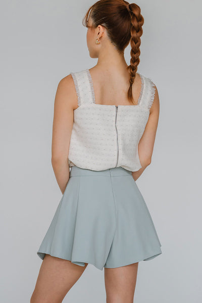 Afterglow Tweed Top (White)