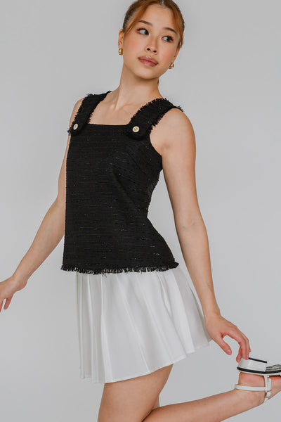 Afterglow Tweed Top (Black)